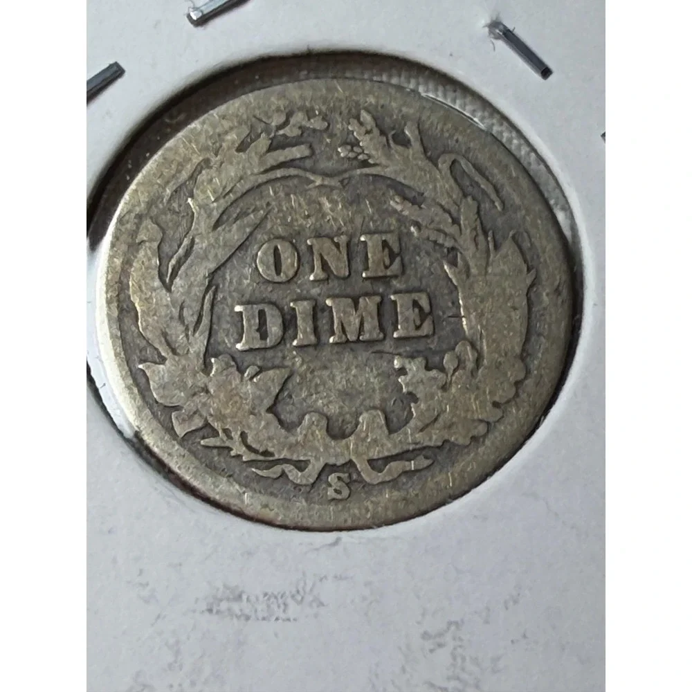 Lot of 4 US Barber Silver Dimes 1898-P 1900-S 1908-D 1915-S 90% Silver Coins